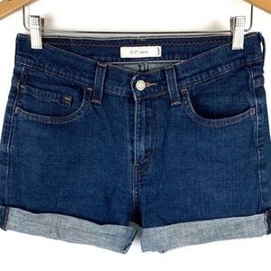Levi’s 515 mid-rise denim jean shorts